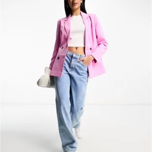 ASOS Pink Oversized Blazer US 6 - Picture 3 of 4